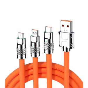 كابل شارژ سه كاره 120W فست شارژ
