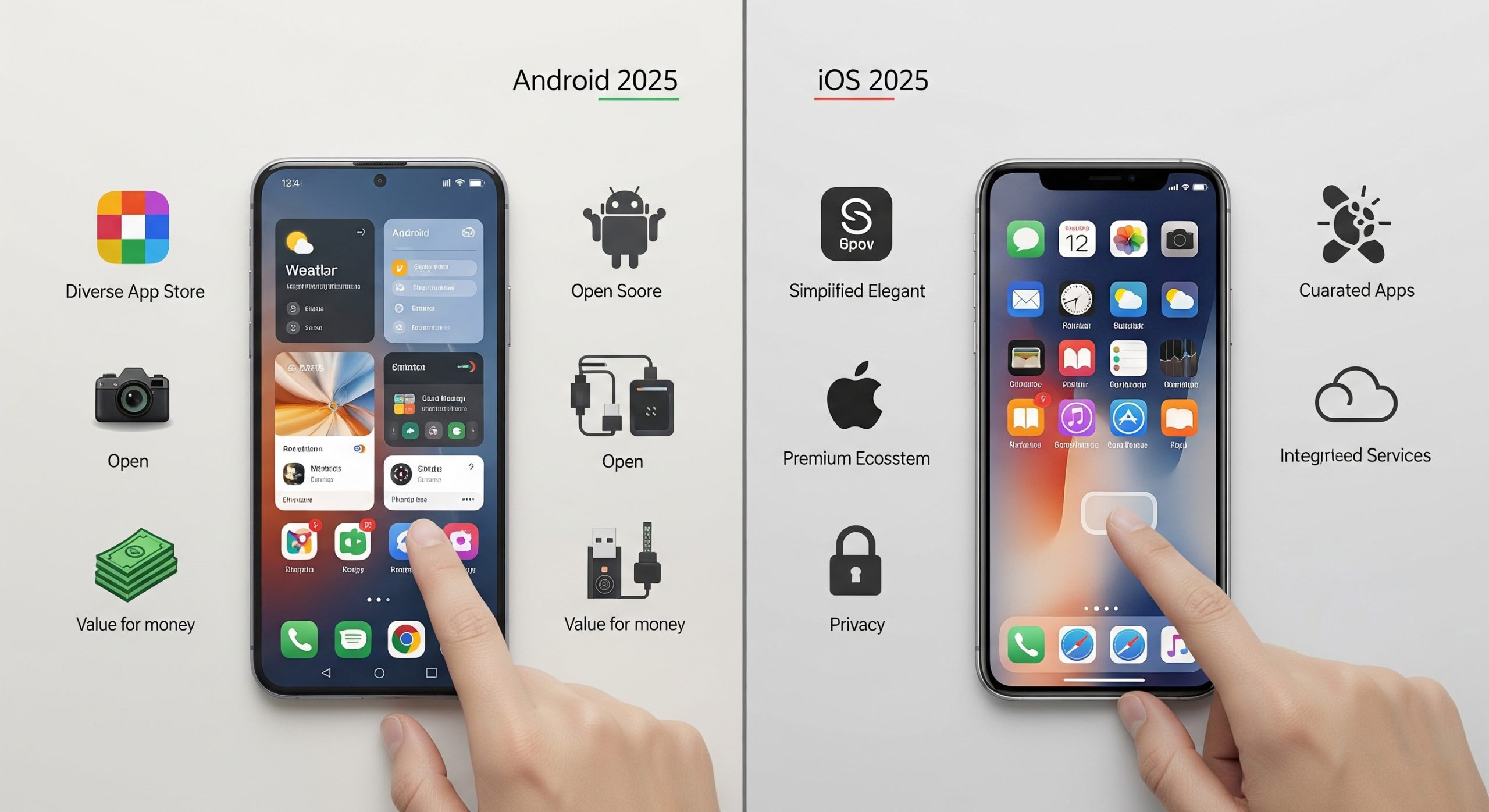 مقایسه اندروید و ای او اس